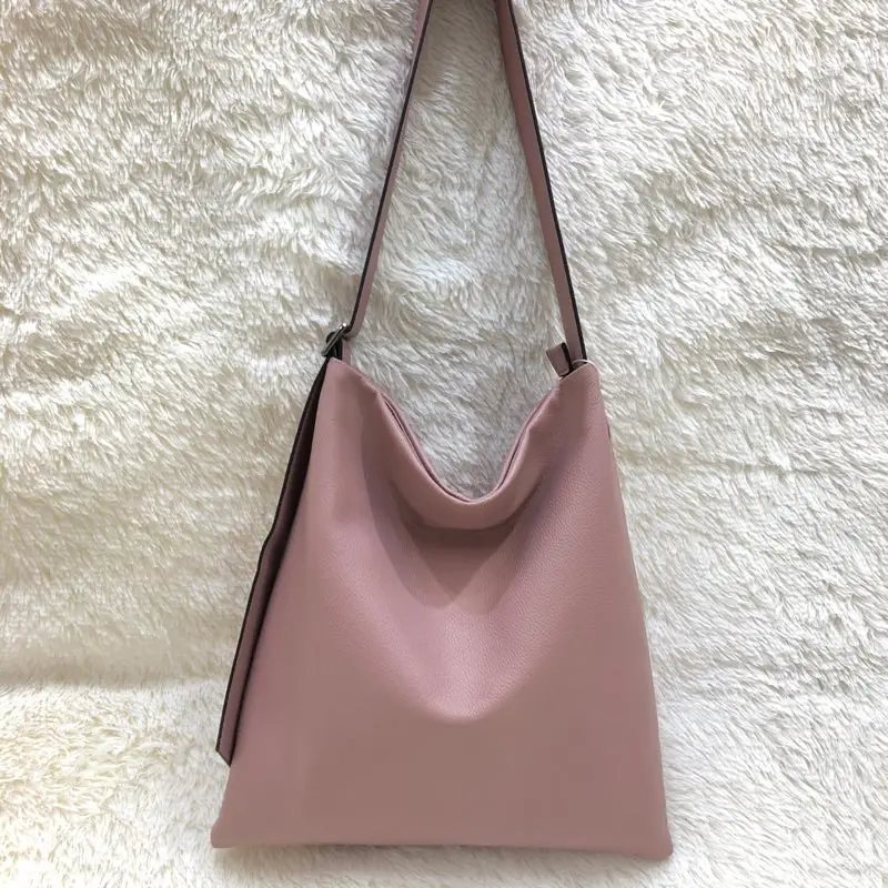 DIENQI реального сумка женская из натуральной кожи Для женщин Сумки сумка Курьерские сумки для Для женщин большой дамы сумки портфель - Цвет: Pink