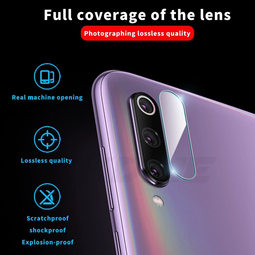 

9D Camera Screen Lens Flim For Xiaomi Mi 9 SE CC9 Mi 9 Pro Mi 8 Mi9 Lite MiCC9 Pro Note 10 MiA3 Lite CC9E Camera Protector Film