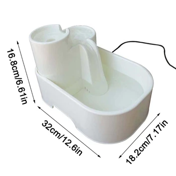 

Circulating Waterfall 1.6L Cat Water Drinking Fountain Automatic Intelligence Induction Dog Water Dispenser Super Quiet