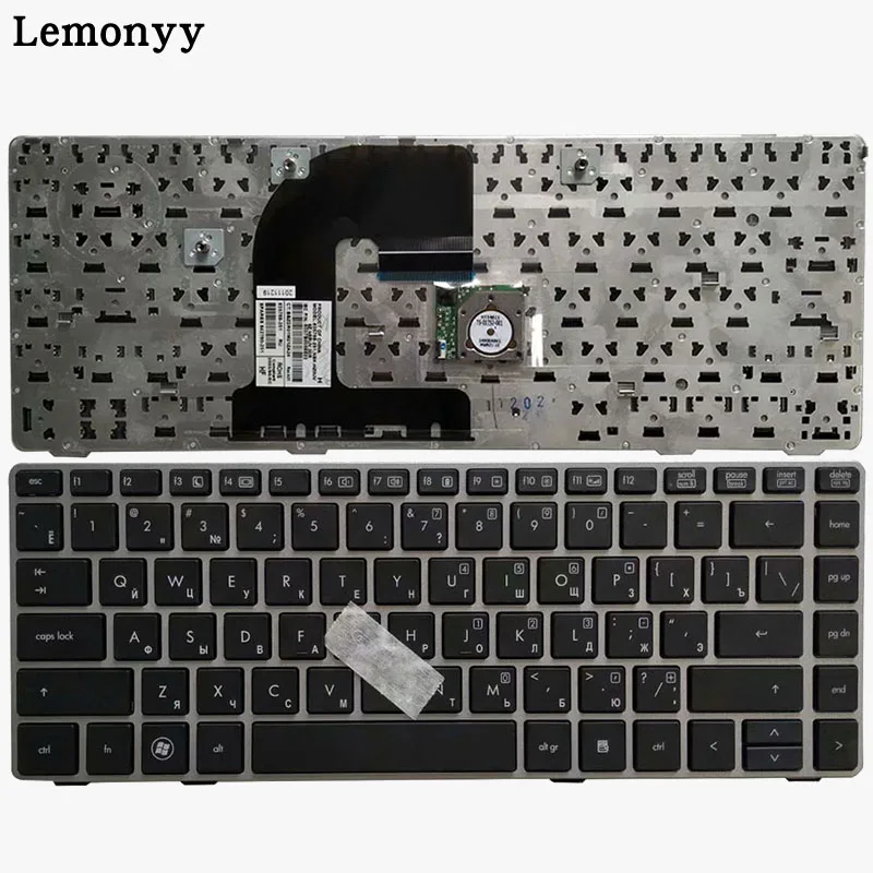 Русская клавиатура для ноутбука hp EliteBook 8470B 8470P 8470 8460 8460p 8460w ProBook 6460 6460b 6470 с серебристой рамкой