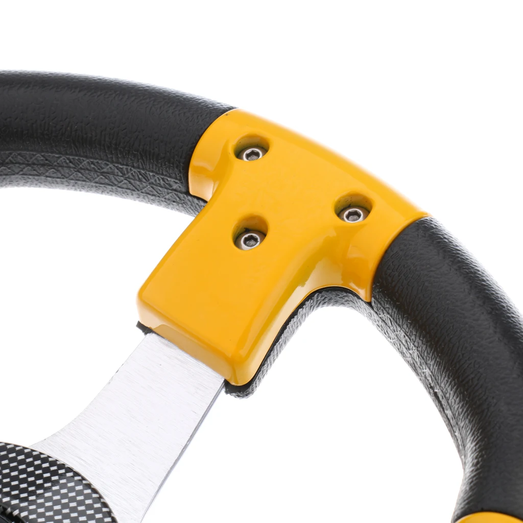 Replacement 315mm 3/4 inch 3 Spoke Aluminum Alloy Boat Steering Wheel & Soft Foam Grip for Marine Yacht Speedboat Cruiser