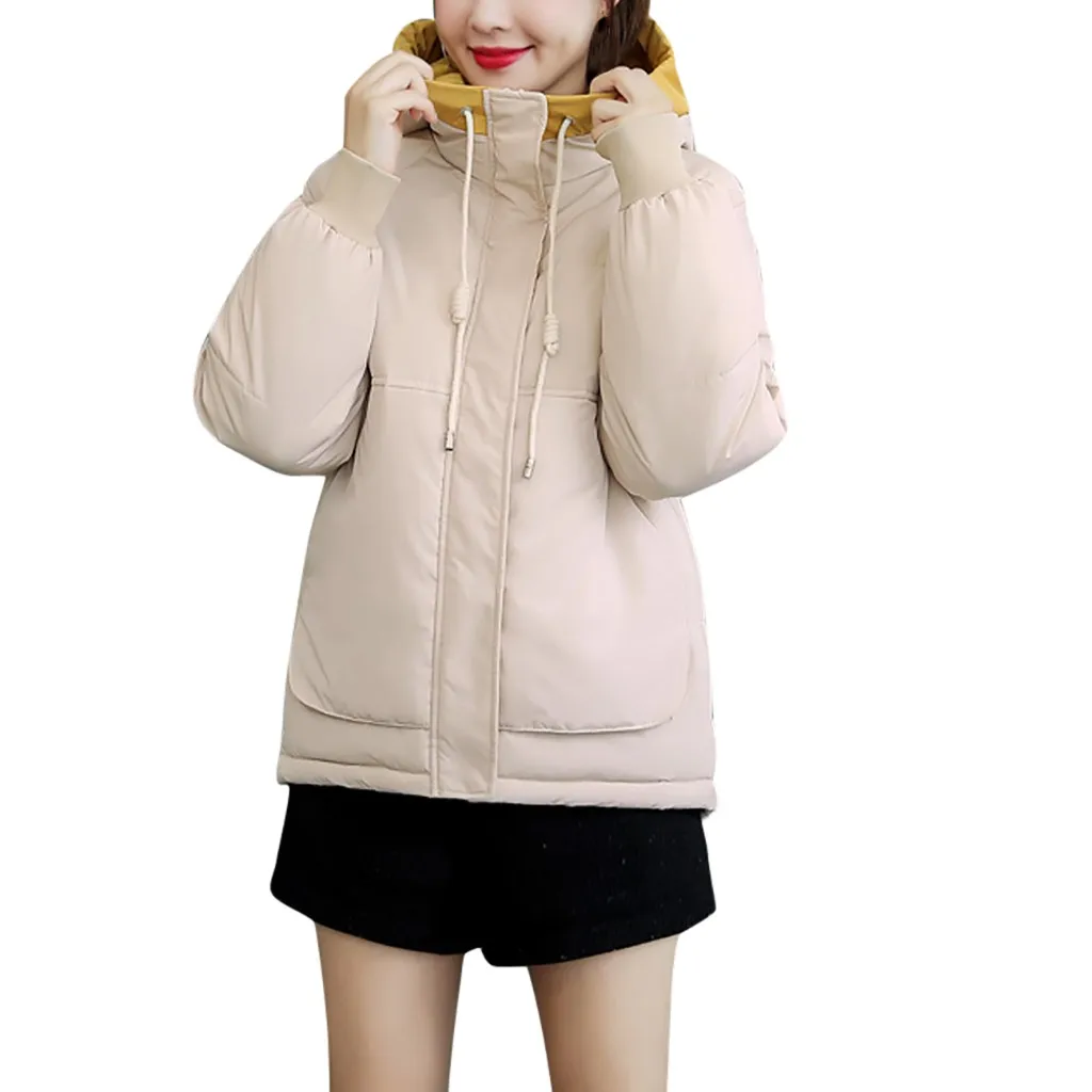 BG JAYCOSIN, Зимняя женская куртка Chaqueta Mujer, плотная верхняя одежда, пальто с капюшоном, короткие женские куртки с хлопковой подкладкой, Jaqueta 19AUG20 - Цвет: BG