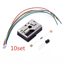 10 компл./лот GP2Y1014AU0F компактный оптический датчик пыли совместимый GP2Y1010AUOF датчик частиц дыма с кабелем