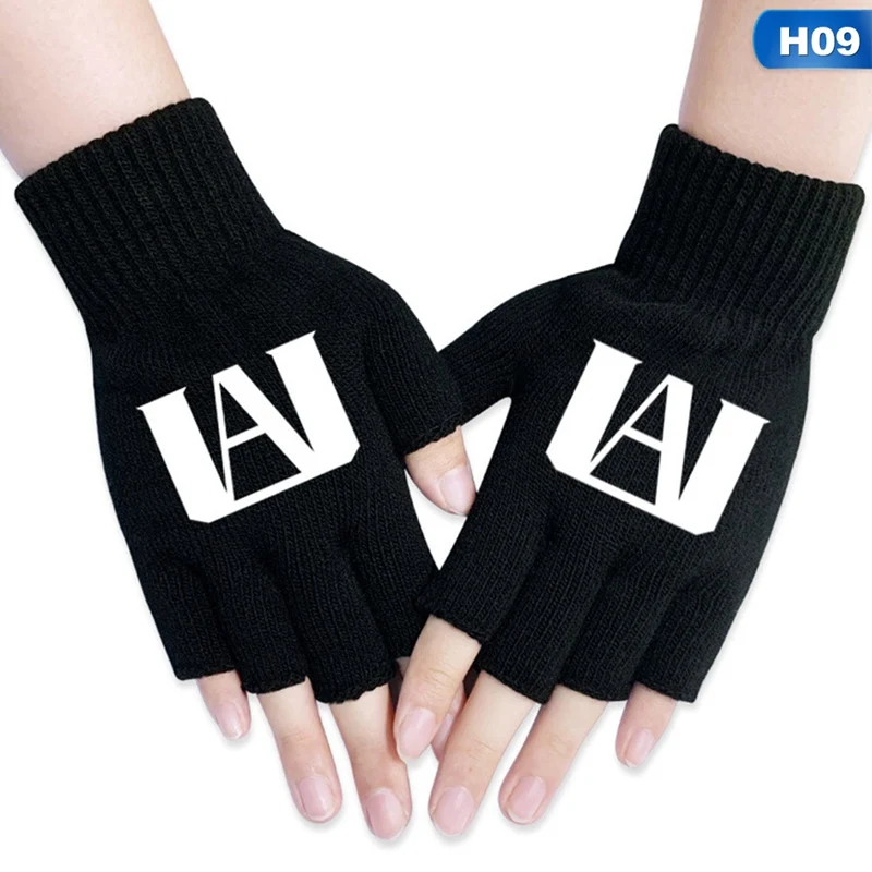 9 1 пара очаровательных аниме My Hero Academy Finger Хлопковые вязаные наручные перчатки варежки аниме аксессуары Перчатки - Цвет: 9