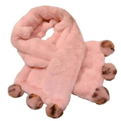Light Pink Модный женский осенне-зимний мягкий теплый длинный шарф-шаль с помпоном - Цвет: Light Pink