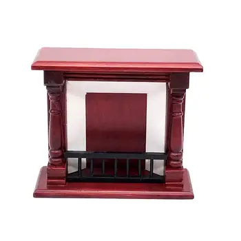

1/12 Miniature Fireplace Model Toy Doll House Living Room Furniture Accessory Children Pretend Play Toy