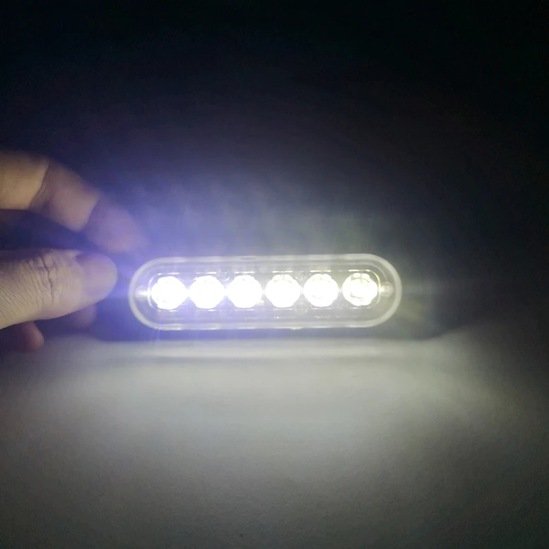 1 шт./компл. 6LED грузовик боковой ультра-тонкий мерцающий светильник предупредительный световой сигнал светильник указатель поворота 12V 12W автоматическое изменение декоративный светильник