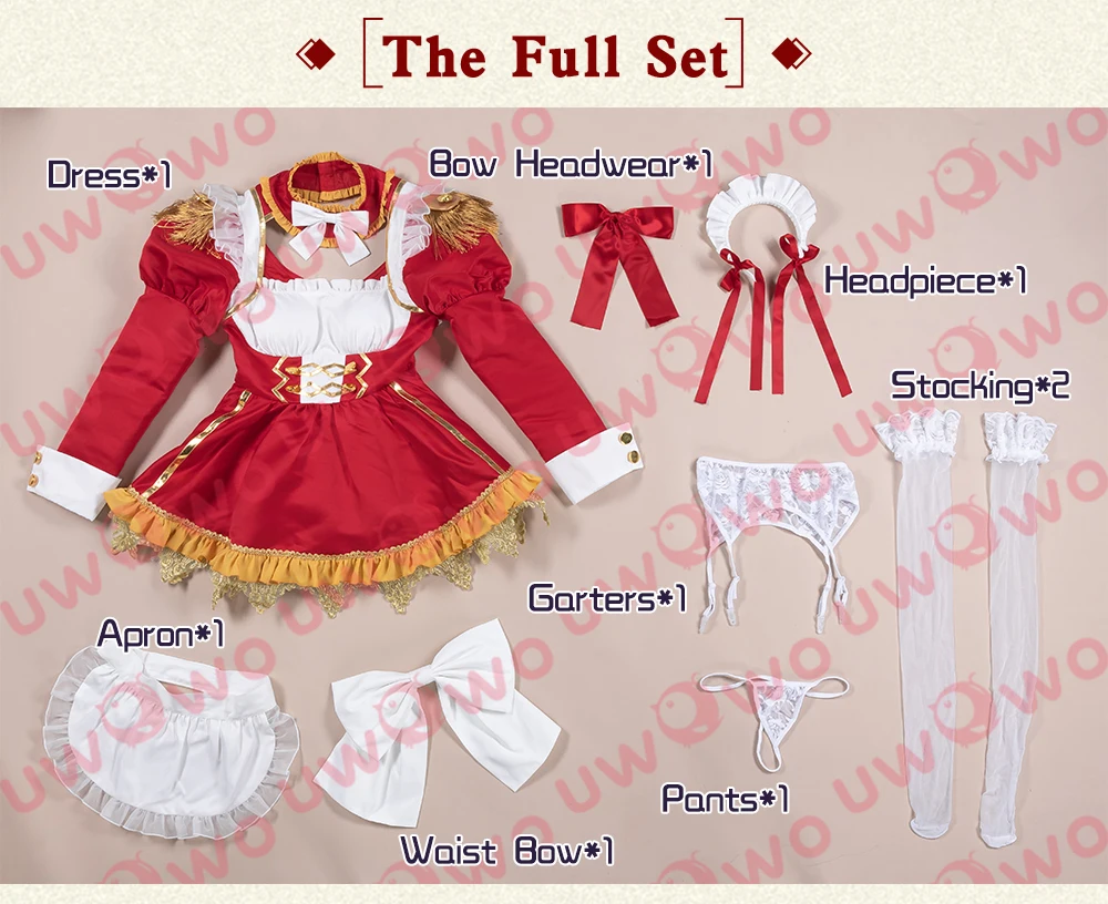 UWOWO Anime Fate/Grand Order Nero Maid Dress Nero Cosplay Costume ...