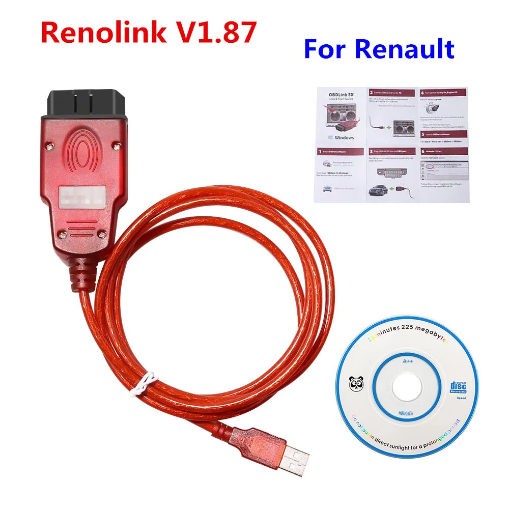 Диагностический Кабель USB Renolink для Renault программатор ECU сброс подушки