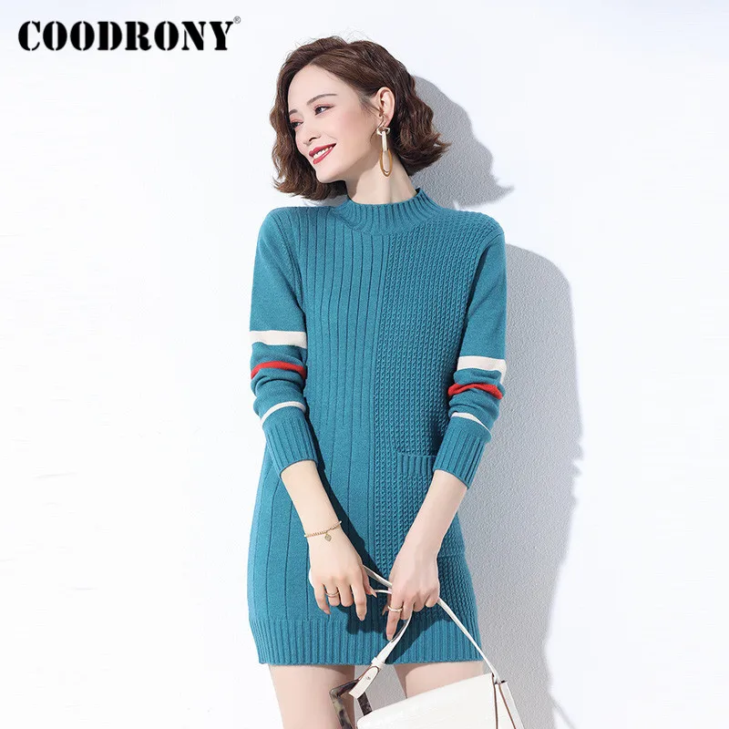COODRONY Brand Casual Elegant Stand Collar Soft Women Jumpers 2020 Autumn Winter Warm Long Slim Female Pullover Sweaters W1094