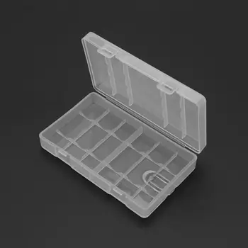 

Hard Plastic Transparent Storage Box Case Cover Holder For AA / AAA Battery