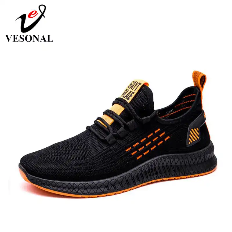 men's casual breathable flyknit sneakers