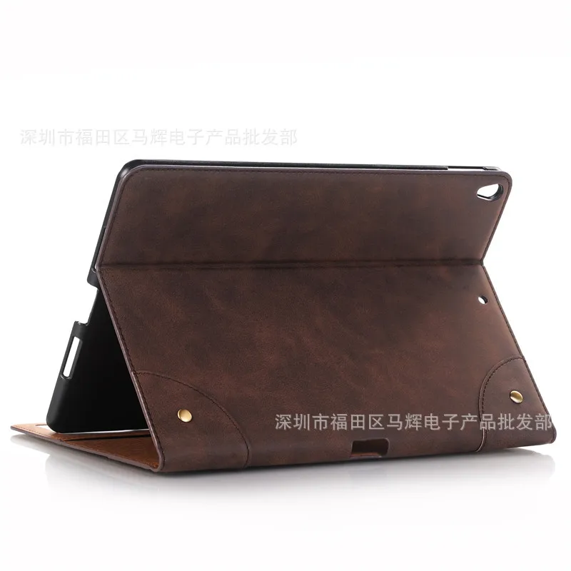

Applicable iPad Pro10.5 Leather Case Air3 2019 Protective Case Retro Genuine Leather Ultra-Thin Shatter-resistant 10.5 Protectio