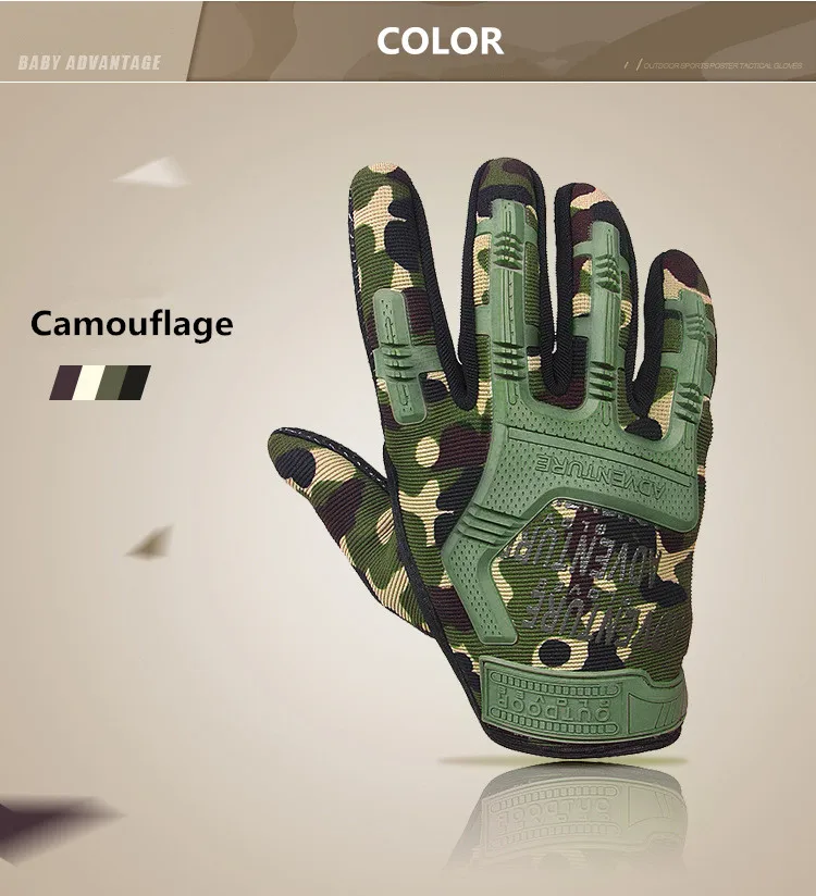 mens suede gloves Army Combat Tactical Gloves Men Full Finger Camouflage Paintball Military Air Soft SWAT Soldier Shoot Bicycle Fishing Mittens mens fur lined gloves