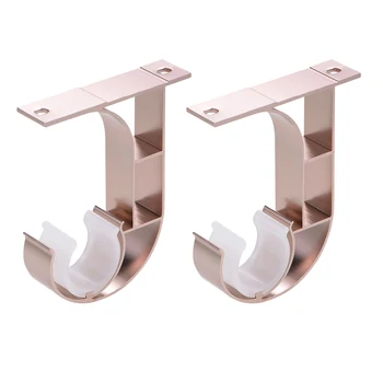 

uxcell Curtain Rod Bracket Aluminum Alloy Single Holder Support for 24mm Drapery Rod 90X75X19mm for your Home Elegant etc