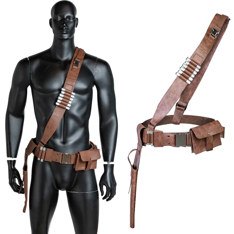 Coslive The Mand PU Leather Belt With Bullets Accessories Gun Holster Costume Scale Halloween | - AliExpress