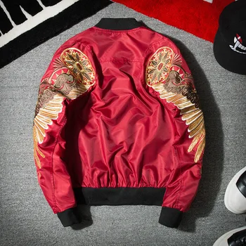 

High quality 2020 new fashion gold wings coat men and women models loose army fan tactical baseball jacket pilot jacket jacket