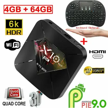 

X10 Plus Android 9.0 Smart TV Box Allwinner H6 Quad Core 4GB RAM 64GB ROM USB3.0 WIFI H.265 HDR 6K Resolution Set Top Box