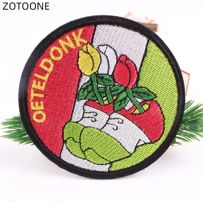 ZOTOONE вышитые патчи Oetel donk лягушка карнавал для Нидерланды Утюг На пришить нашивки