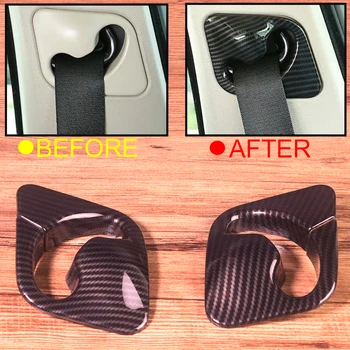 

2Pcs ABS Carbon Fiber Car Interior Seat Safety Belt Trim Cover Decorative Sticker Fit For BMW X5 F15 2014 2015 2016 2017 2018