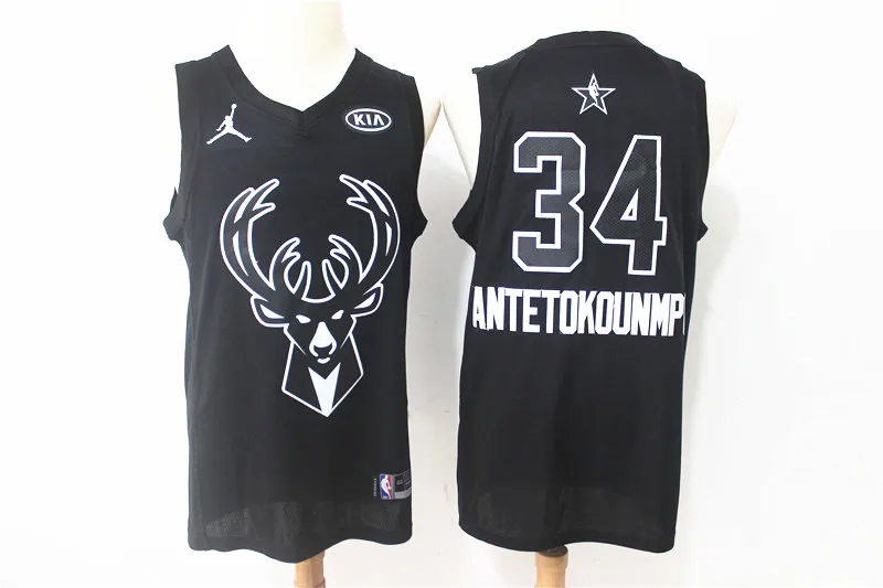 AS PICTURE Сшитые баскетбольные майки Milwaukee Giannis Antetokounmpo Eric Bledsoe, camiseta maillot - Цвет: AS PICTURE
