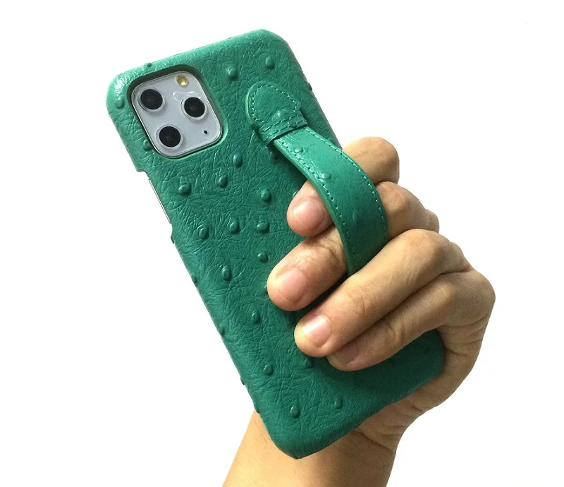Ультра тонкий чехол из натуральной кожи для iPhone 11 Pro 11Pro, Роскошный милый страусиный ремешок, держатель, тонкий жесткий чехол, чехол s