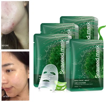 Seaweed Rehydration Mask Fading Wrinkle Firming Skin Tight Skin Brighten Tone Silk Paste Skin