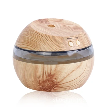 

Usb Ultrasonic Humidifier,290Ml Aroma Diffuser Essential Oil Diffuser Aromatherapy Mist Maker With Blue Led Light Brown