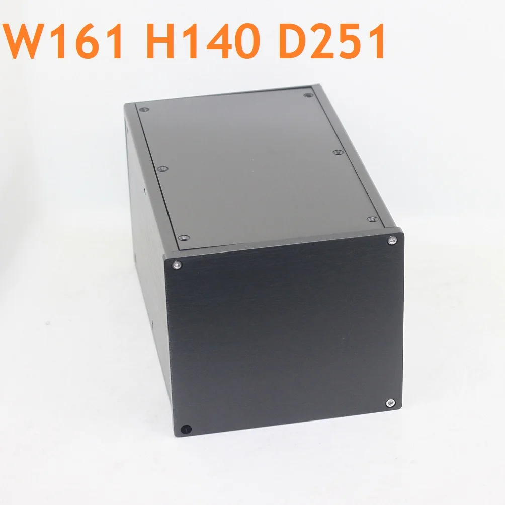 

Headphone Power Amplifier Supply Chassis Anodized Aluminum DIY Preamp Tube Amp Housing US EU Plug Enclosure Case W161 H140 D251