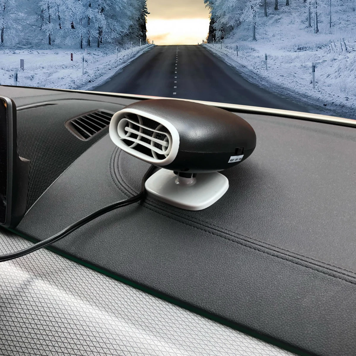 Portable Car Heater Auto Heater Fan Car Defogger Fast Heating Defrosts 12V 150W