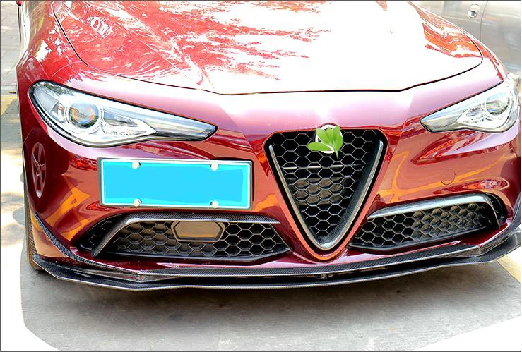 Декоративные наклейки на голову с v-образной рамкой, углеродное волокно для Alfa Romeo Giulia Stelvio, автомобильные аксессуары