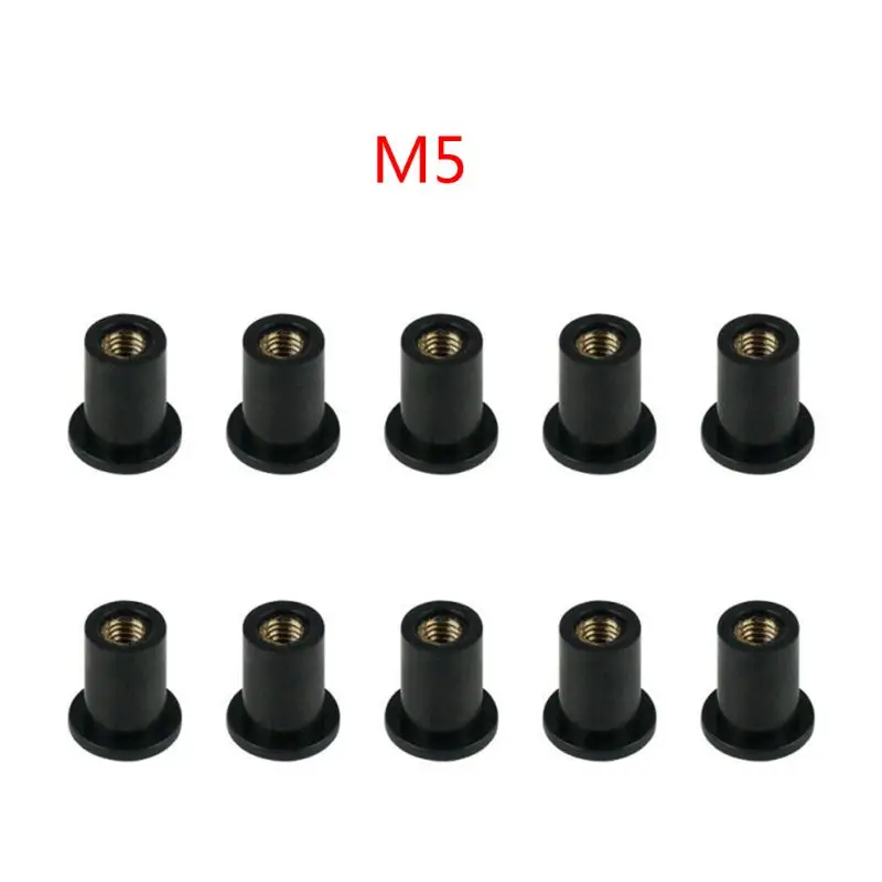 10 шт. M4/M5/M6 Резиновые гайки слепой крепеж ветровое стекло обтекатель клобук крепеж Аксессуары для мотоцикла