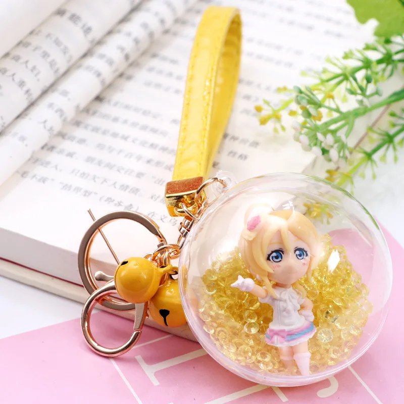 Сумка для ключей аксессуары Подвеска LoveLive красивая девушка хрустальный шар Кожа Веревка замша мульти-выбор