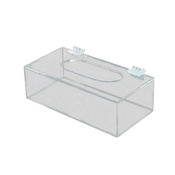 

Cut Out Acrylic Clear Tissue Box Disposable Mask Storage Box Gloves Dustproof Organize Box