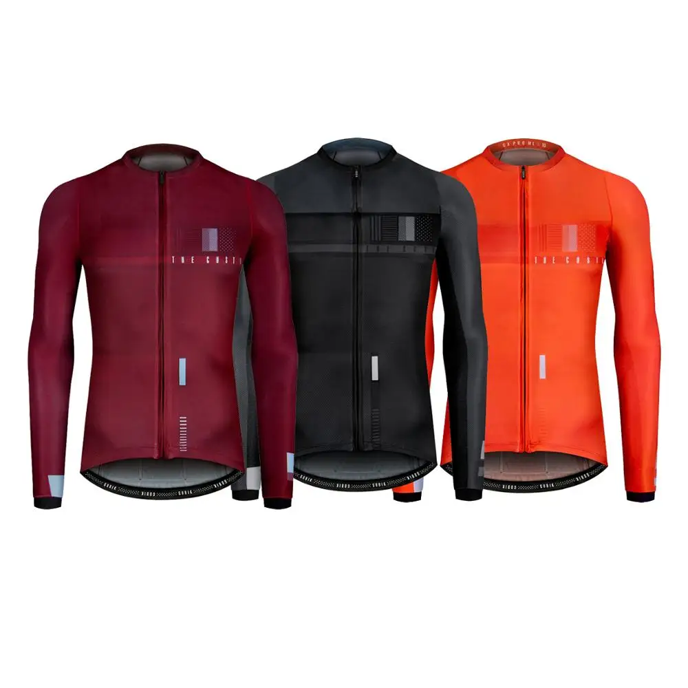 Maillot de cyclisme à manches longues pour hommes et femmes
