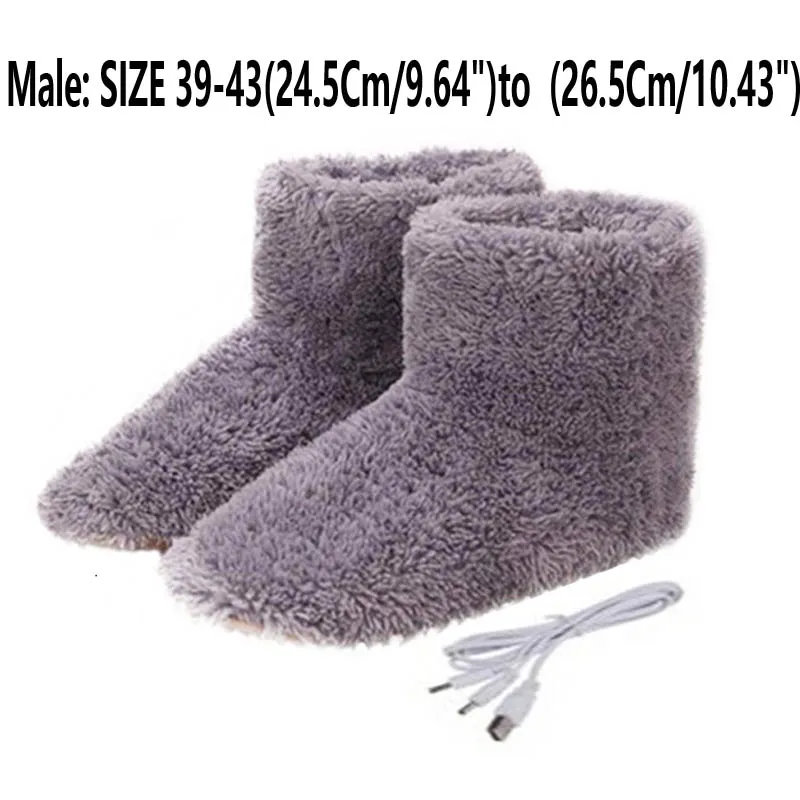Зимняя теплая подушка, тепловая грелка для ног, массажер, электрический, уютный, с подогревом, штепсельного типа, электрическая, теплая, моющаяся, теплая, электрическая обувь - Цвет: 1 pair USB shoe