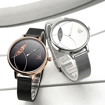

Luxury Casual Women Fashion Watch Gold Sliver Mesh Stainless Steel Dress Watches Gift For Girlfriend montre femme