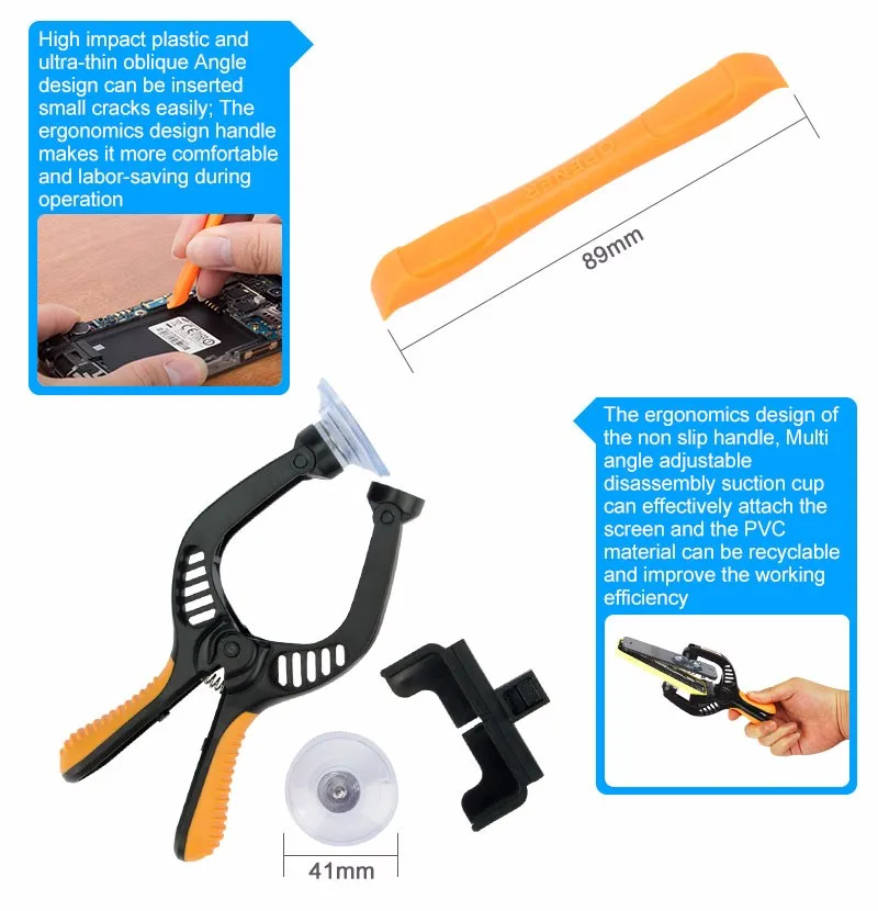 JAKEMY JM-9102 Latest technology anti-static cell phone repair tool kit diy hand tool for iphone for Samsung Electronics