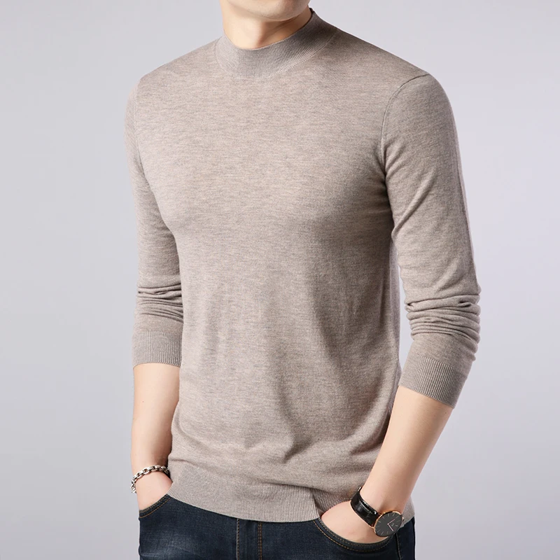 Men Sweater Casual Male Solid Knit Shirts Slim Sweater Leisure Tops  2019 Brand New Hot Brand Clothing Sueteres Hombre Cafarena