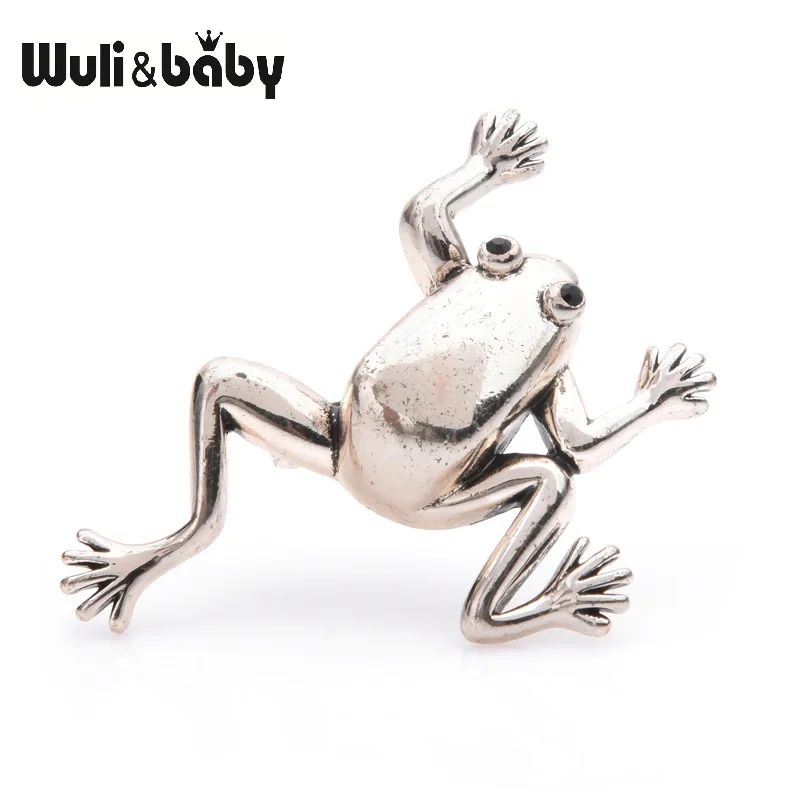 Wuli&baby ретро броши лягушка Для женщин сплав классический 2-х цветный лягушка, животное, брошь на шпильке, Подарки на год
