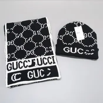

2020 new 2 Pieces Set Thicken Hedging Cap Sign Men Women Knitted Wool Hat Casual Bonnet Plusign Spring Autumn Winter