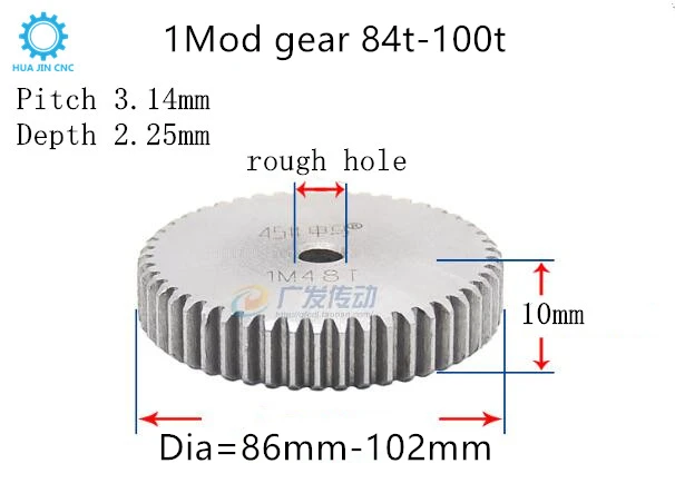 Мод1 зубчатая стойка 84 зубьев-100 зубьев не закаленная Толщина 10 мм 1 модуль зубчатая шестерня цилиндрическая зубчатая шестерня по индивидуальному заказу