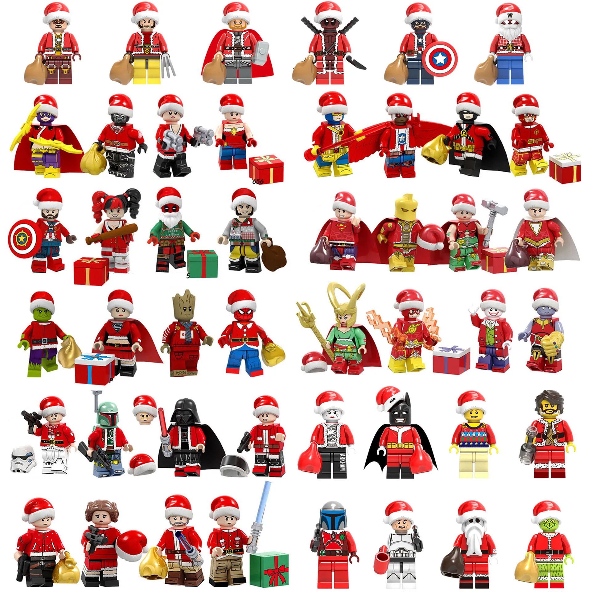Рождественские наборы lote игрушки для детей совместимые с Legoings Мстители