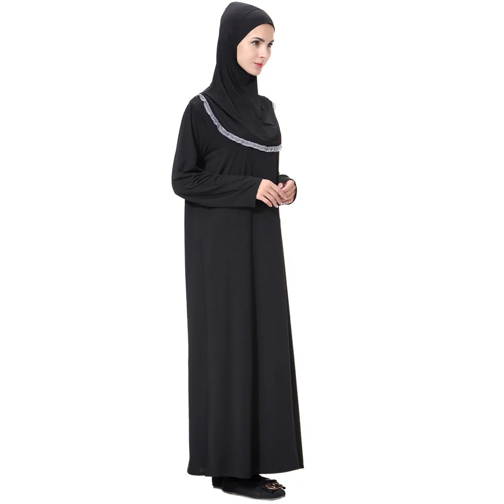 Мусульманское длинное платье для девочки труба рукав абайя длинные халаты Туника Пояс