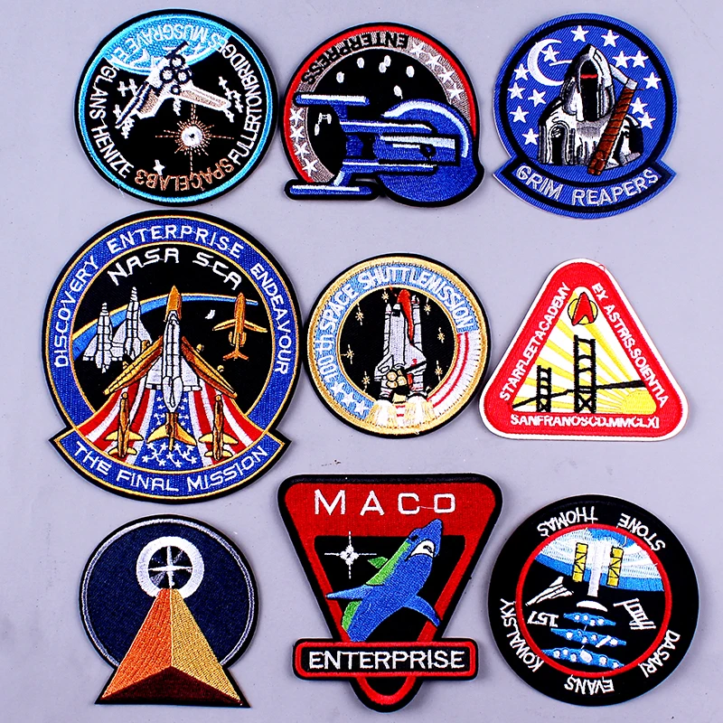 

Pulaqi Rick and Morty Anime Patches for Clothes Iron on Patches Appliques DIY Embroidery UFO Space Stickers Cartoon Badges F
