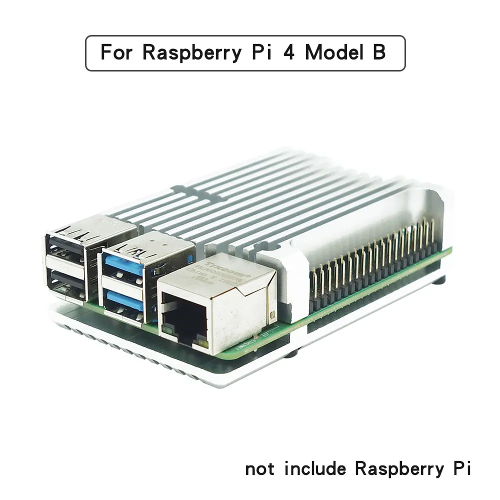 Raspberry Pi CNC Aluminum Alloy Dual-Fan Case with Heat Sinks - 5 Color Armor Shell