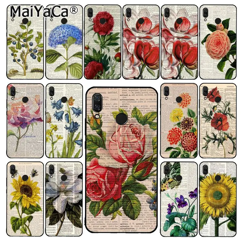 Чехол-книжка MaiYaCa с винтажным принтом цветущего цвета для телефона Xiaomi Redmi8 4X 6A 9 8A