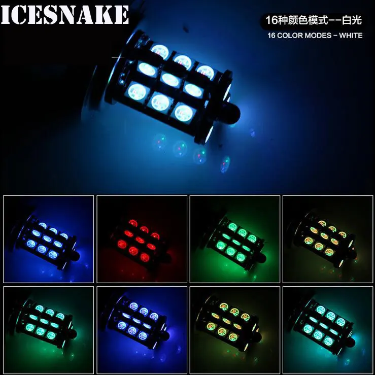 2 шт. H4 H7 H8 H11 9005 9006 LED RGB пульт дистанционного управления Автомобильная фара DRL