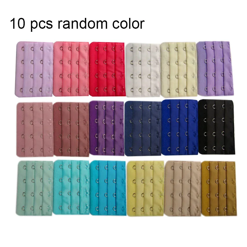 10Pcs Women Bra Extenders Strap 3/4 Buckle 3/4 Row Extension Adjustable Belt Buckle Accessories XRQ88