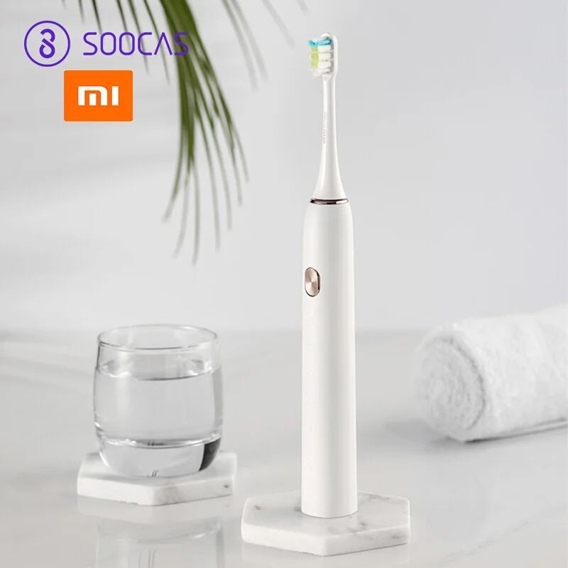 Xiaomi MIJIA умная электрическая зубная щетка Soocas X 3 Sonic Smart Bluetooth водонепроницаемый приложение Smart control Беспроводная зарядка зубная щетка